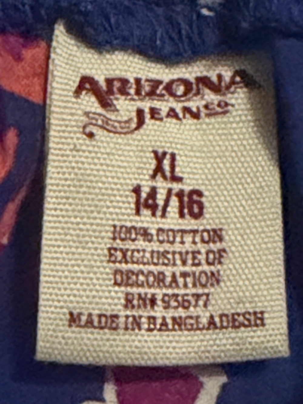 Arizona Jeans - Royal Blue Printed Skirt - Size - XLG 14/16 - Picture 5 of 5